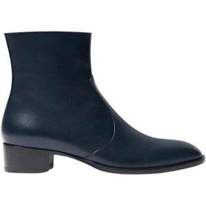 Scarosso, Schoenen, Heren, Blauw, 41 EU, Leer, Warren Enkellaarzen