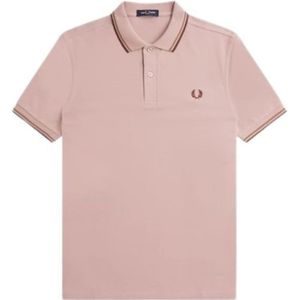 Fred Perry, Tops, Heren, Roze, S, Rosa S51 Twin Tipped Shirt