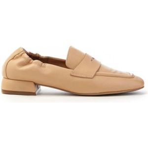 Mjus, Schoenen, Dames, Beige, 40 EU, Leer, Elastische Leren Mocassin Damesschoen