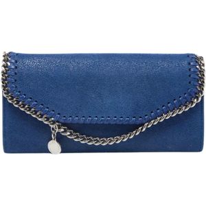 Stella McCartney Pre-owned, Pre-owned Suede wallets Blauw, Dames, Maat:ONE Size