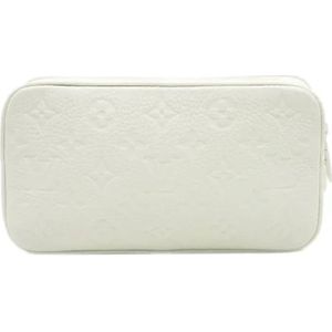 Louis Vuitton Vintage, Pre-owned, Dames, Wit, ONE Size, Leer, Pre-owned Leather clutches