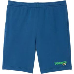 Lacoste, Korte broeken, Heren, Blauw, M, Blauwe Bermuda Shorts