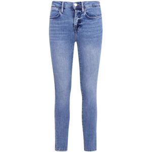 Frame, Jeans, Dames, Blauw, W28, Hoge skinny jeans jadite