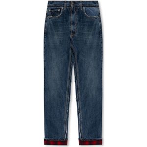 Maison Margiela, Jeans, Heren, Blauw, W32, Katoen, Versleten jeans