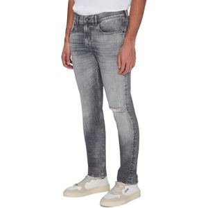7 For All Mankind, Jeans, Heren, Grijs, W31, Slim-fit jeans