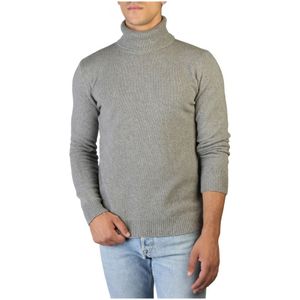 Cashmere Company, 100% Cashmere Sweater Herfst/Winter Mannen Grijs, Heren, Maat:L