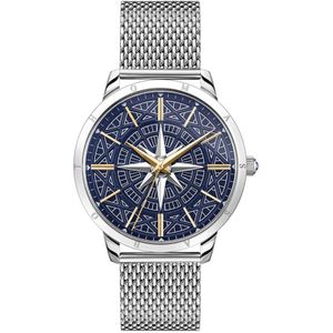 Thomas Sabo, Accessoires, Heren, Grijs, ONE Size, Blauw Stalen Quartz Horloge, 5Atm