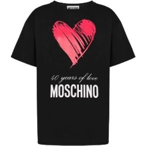 Moschino, Tops, Dames, Zwart, XS, Katoen, T-Shirts