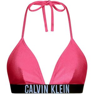 Calvin Klein, Badkleding, Dames, Roze, M, Stijlvolle Bikini Top
