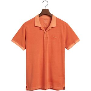 Gant, Tops, Heren, Oranje, M, Heren Sunfaded Piqué Polo Shirt