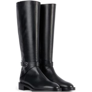 Stuart Weitzman, Schoenen, Dames, Zwart, 36 1/2 EU, Bella Belted Boot