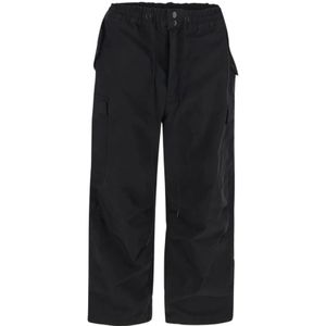 Junya Watanabe, Wijde cropped broek Zwart, Dames, Maat:S