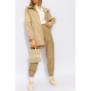 Moncler, Broeken, Dames, Beige, L, Dynamisch