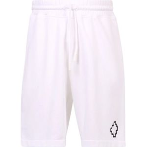 Marcelo Burlon, Casual shorts met logo print Wit, Heren, Maat:M