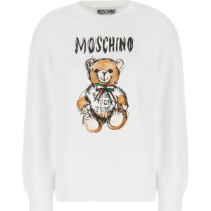 Moschino, Sweatshirts & Hoodies, Dames, Wit, S, Sweatshirts