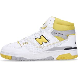 New Balance, Sport, Heren, Wit, 46 1/2 EU, Witte Leren Hoge Basketbalschoen