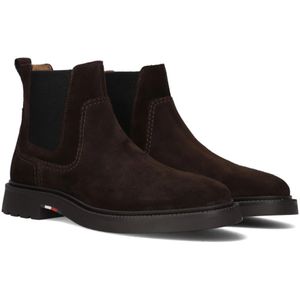 Tommy Hilfiger, Schoenen, Heren, Bruin, 42 EU, Suède, Bruine Suède Chelsea Comfort Boots