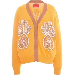 La DoubleJ, Maximalist Ananas Cardigan Geel, Dames, Maat:M