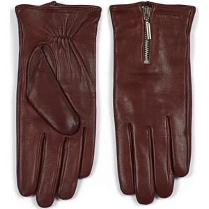 Howard London, Accessoires, Heren, Bruin, 8 1/2 IN, Wol, Dames Leren Handschoenen van Premium Kwaliteit