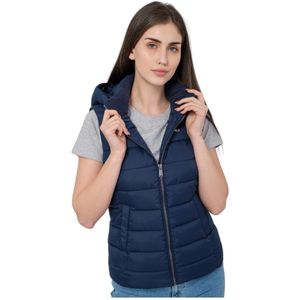 Tommy Hilfiger, Jassen, Dames, Blauw, S, Polyester, Dames winddichte vest Tommy Jeans