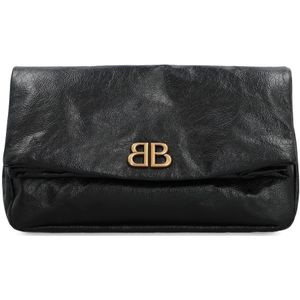 Balenciaga, Tassen, Dames, Zwart, ONE Size, Leer, Clutches