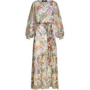Etro, Kleedjes, Dames, Veelkleurig, M, Multicolor boeket-geïnspireerde lange jurk