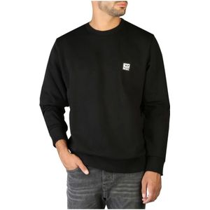 Diesel, Sweatshirts & Hoodies, Heren, Zwart, XS, Katoen, Logo Sweatshirt, Regular Fit