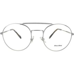 Miu Miu Pre-owned, Pre-owned, Dames, Grijs, ONE Size, Pre-owned Metal sunglasses