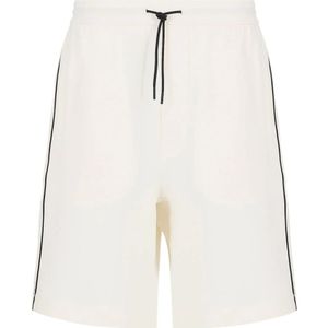 Emporio Armani, Korte broeken, Heren, Wit, S, Katoen, Casual Shorts