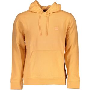 Hugo Boss, Sweatshirts & Hoodies, Heren, Oranje, 2Xl, Katoen, Oranje Sweatshirt Lange Mouw Logo Katoen