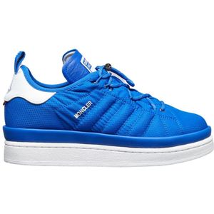 Moncler, Schoenen, Dames, Blauw, 38 EU, Gewatteerde Campus Lage Sneakers