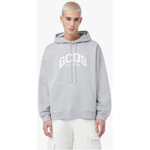 Gcds, Sweatshirts & Hoodies, Heren, Grijs, L, Grijze Logo Loose Hoodie