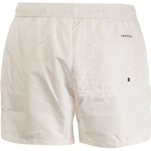 Trussardi, Badkleding, Heren, Wit, M, Polyester, Trendy Zomer Boxershorts voor Mannen