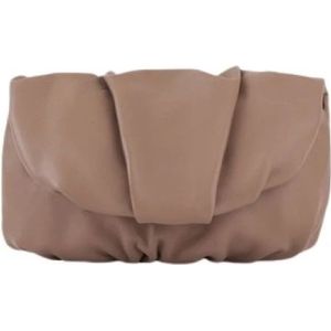 Malababa, Tassen, Dames, Bruin, ONE Size, Leer, Handgemaakte leren clutch tas