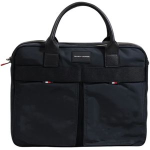 Tommy Hilfiger, Tassen, Heren, Zwart, ONE Size, Nylon, Nylon Computer Tas Herfst/Winter Collectie