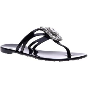 Baldinini, Slipper in black rubber Zwart, Dames, Maat:35 EU