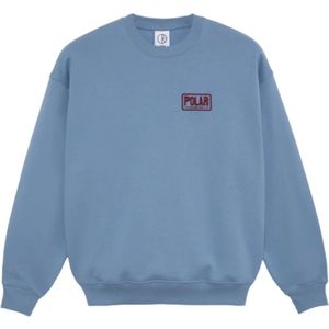 Polar Skate Co., Sweatshirts & Hoodies, Heren, Blauw, L, Aardbeving Crewneck Sweater