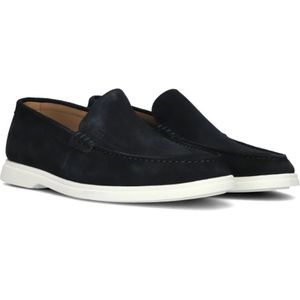 Hugo Boss, Schoenen, Heren, Blauw, 43 EU, Suède, Blauwe Suède Loafers Stijlvol Comfort