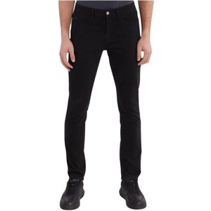Armani Exchange, Zwarte Skinny Stretch Jeans Zwart, Heren, Maat:W34