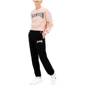 Champion, Broeken, Dames, Zwart, L, Sporty Tracksuit Bottoms