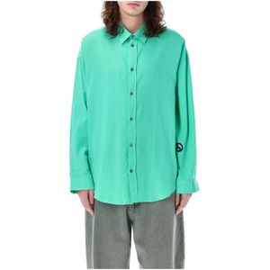 Acne Studios, Casual Shirts Groen, Heren, Maat:M