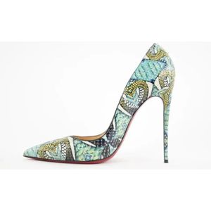 Christian Louboutin Pre-owned, Pre-owned, Dames, Veelkleurig, 39 EU, Leer, Tweedehands Pumps