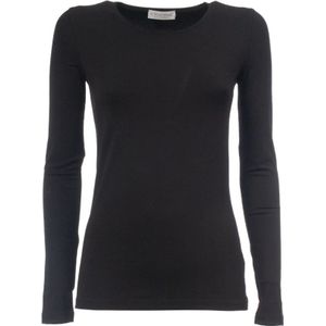 Le Tricot Perugia, Lange Mouwen T-Shirt Zwart, Dames, Maat:S
