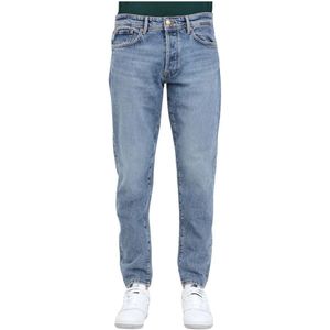 Selected Homme, Jeans, Heren, Blauw, W32, Katoen, Slim-fit Jeans