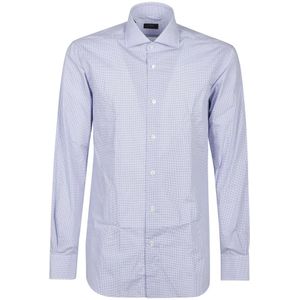 Barba Napoli, Overhemden, Heren, Blauw, 3Xl, Klassieke Lange Mouw Shirt