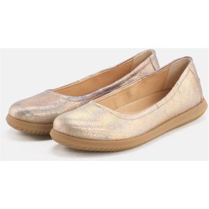 Nature Footwear, Schoenen, Dames, Veelkleurig, 37 EU, Suède, Marie Ballerina Metallic Suede