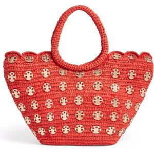 Paco Rabanne, Moderne Dames Handtas - Basket Tote #M884 Rood, Dames, Maat:ONE Size