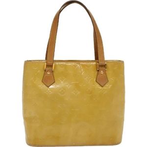 Louis Vuitton Vintage, Gele Patentleren Louis Vuitton Houston Handtas Geel, Dames, Maat:ONE Size