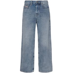 Diesel, Stijlvolle Broeken Blauw, Dames, Maat:W27