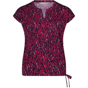 Betty & Co, Blouses & Shirts, Dames, Rood, M, Grafisch Casual Shirt met Koord